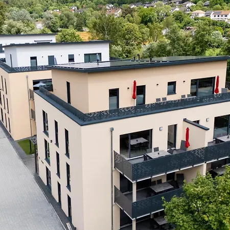 Apartamento #7 Jsliving Deluxe - Penthouse Mit Dachterrasse Und Panoramablick Kochinsel Badewanne Highspeedwlan